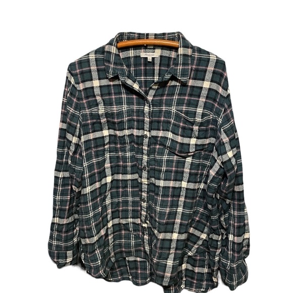 Madewell Button Down Plaid‎ Flannel - Picture 1 of 6